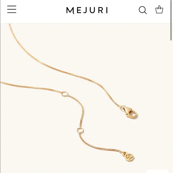 SOLD - (Brand new) Mejuri baby box chain necklace - 14k yellow gold - Picture 8 of 9